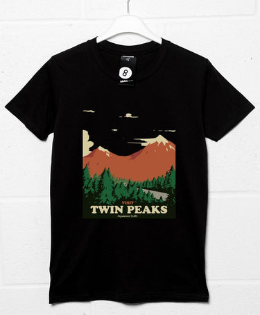 Visit Twin Peaks Mens & Womens Mens Graphic T-Shirt 8Ball